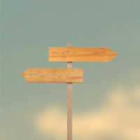 Schild Wegweiser links oder rechts